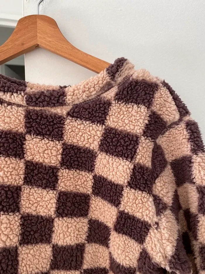 Sweat en polaire damier - Primark - photo numéro 3