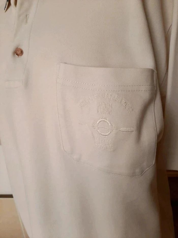 Polo homme beige "Célio" Vintage Taille L - photo numéro 4
