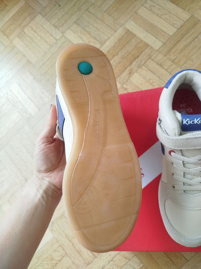 Chaussures sneakers baskets kickalien garçon beige 34 kickers neuf - photo numéro 6