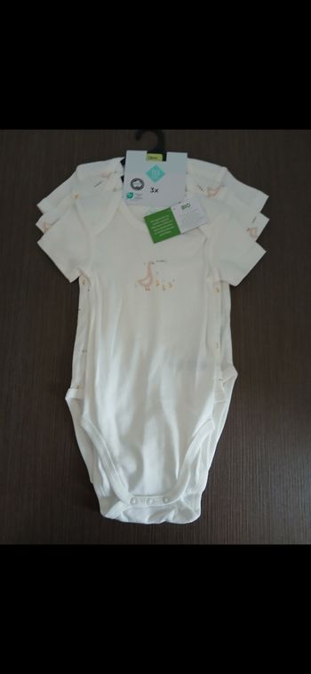 Lot 3 bodies manches courtes mixte tex baby 81 cm 18 mois
