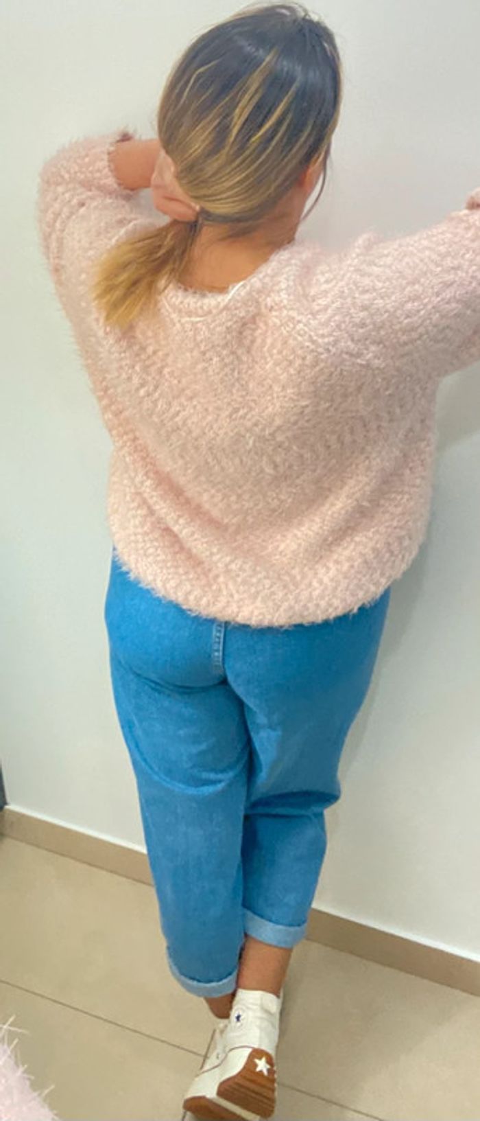 Superbe Pull Rose Duveteux Taille M - photo numéro 9