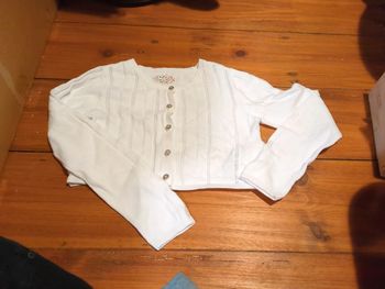 Gilet court blanc sergent major 8 ans