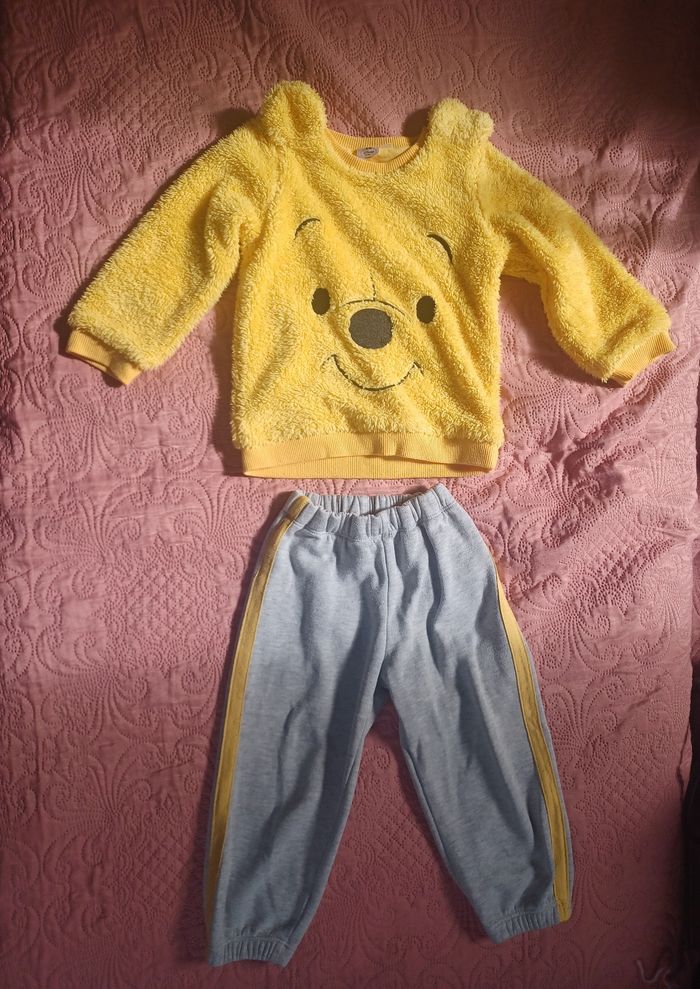 Ensemble winnie l'ourson jaune 18/24 mois 86/92 cm