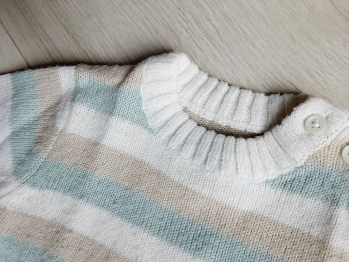 Vêtement bébé garçon pull rayé 3 mois - photo numéro 2
