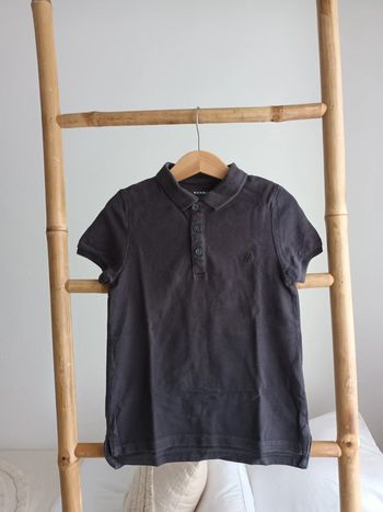 Polo gris anthracite en coton 6 ans