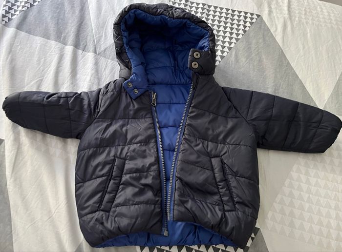 Doudoune bleu/noir réversible - photo numéro 2