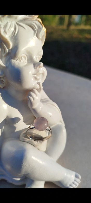Bague sertie en Quartz rose