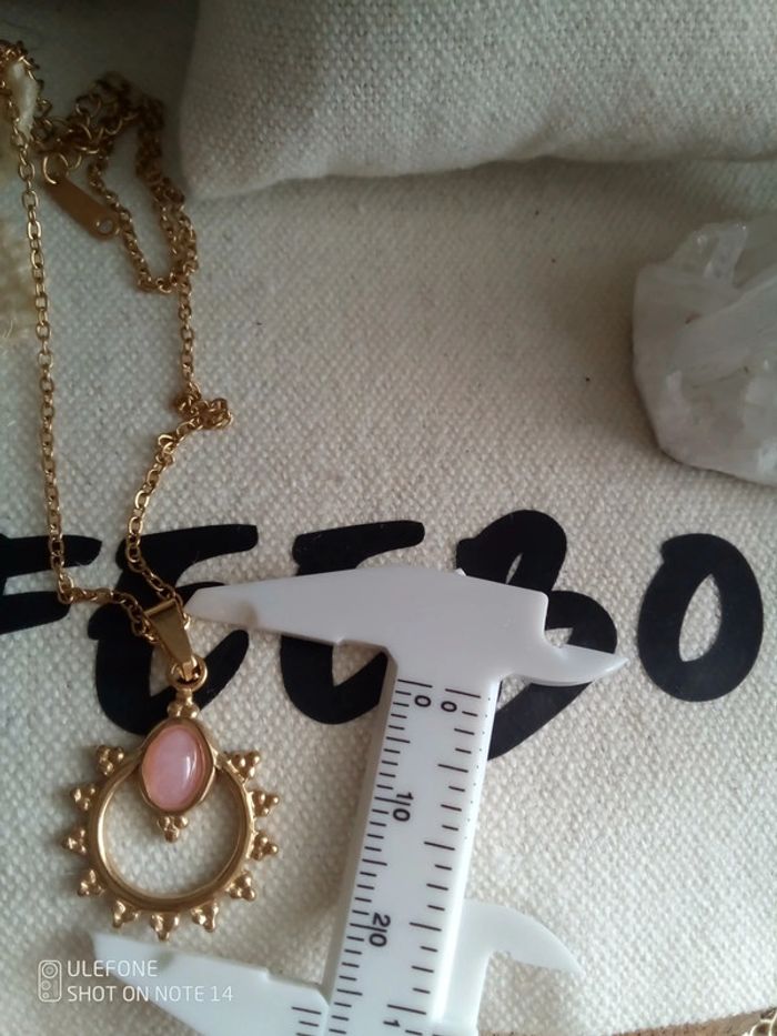 Collier quartz rose style oriental - photo numéro 2