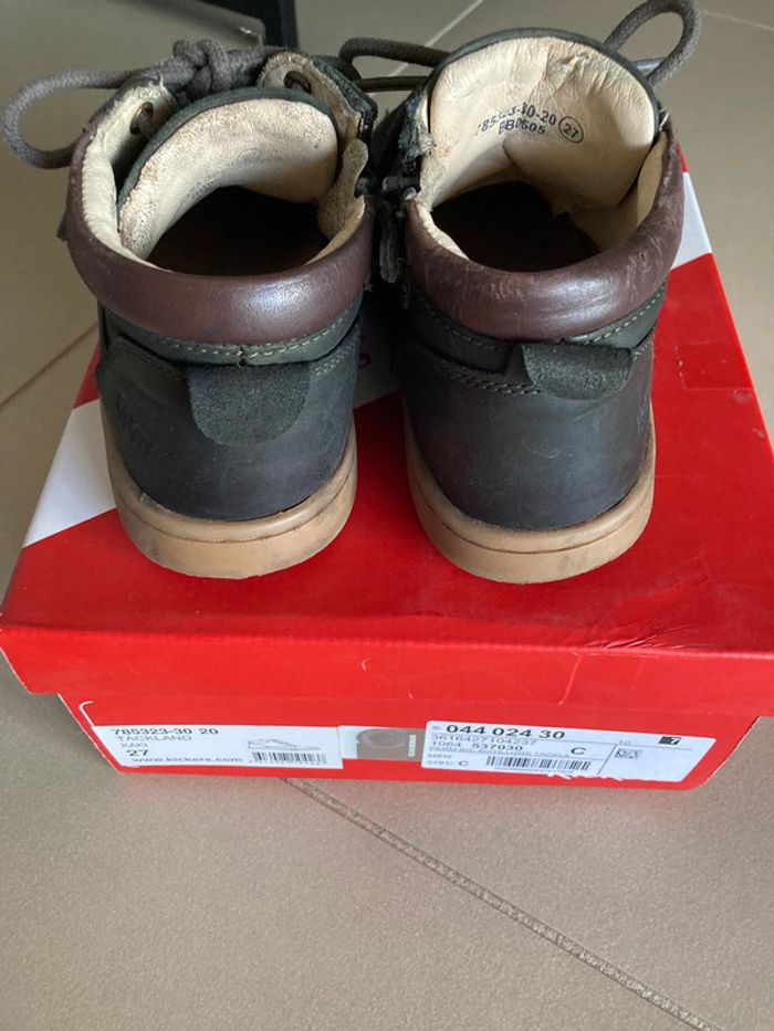 Bottines kaki pointure 27 Kickers Tackland - photo numéro 3