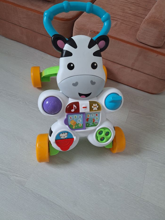 Trotteur zebre musical bébé jeux parlant - photo numéro 1