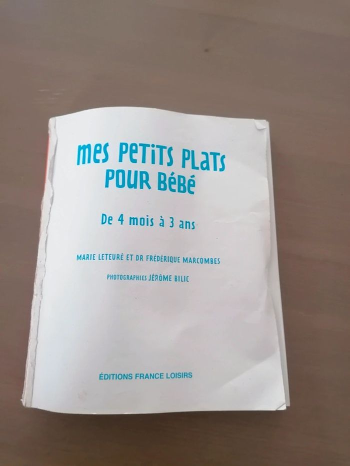 Livre mes petits plats pour bébé