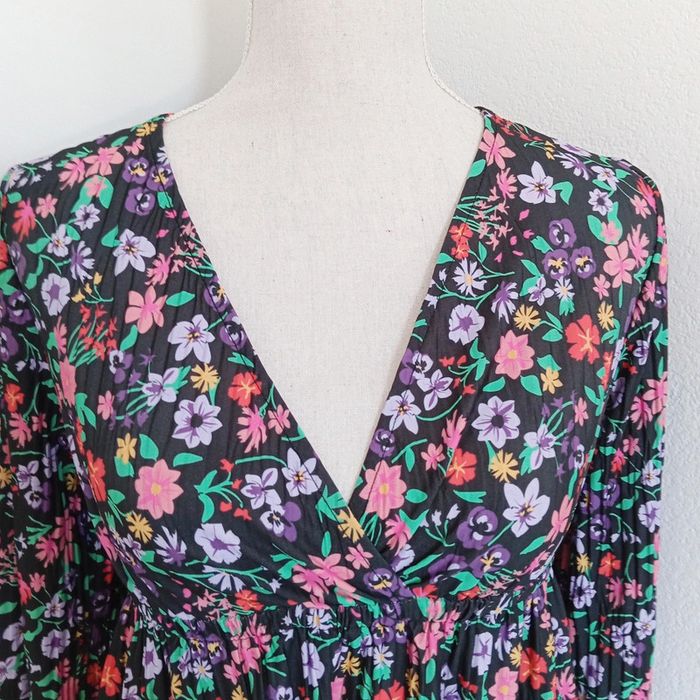 Blouse Fleurie A Manches Longues Taille S Marque Pimkie - photo numéro 2