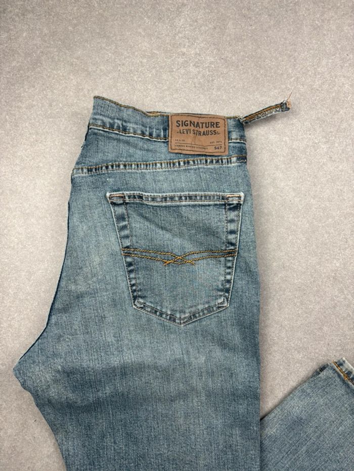 Jean pantalon coupe droite 567 signature levis bleu W32 L30 - photo numéro 2