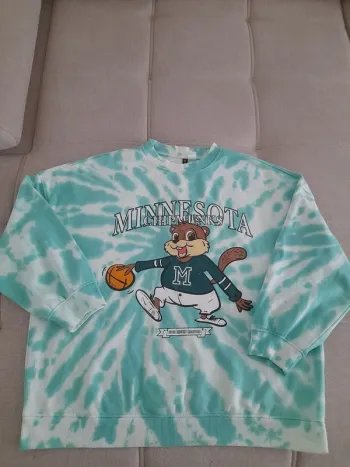 Sweat-shirt large tye & dye Chipmunks