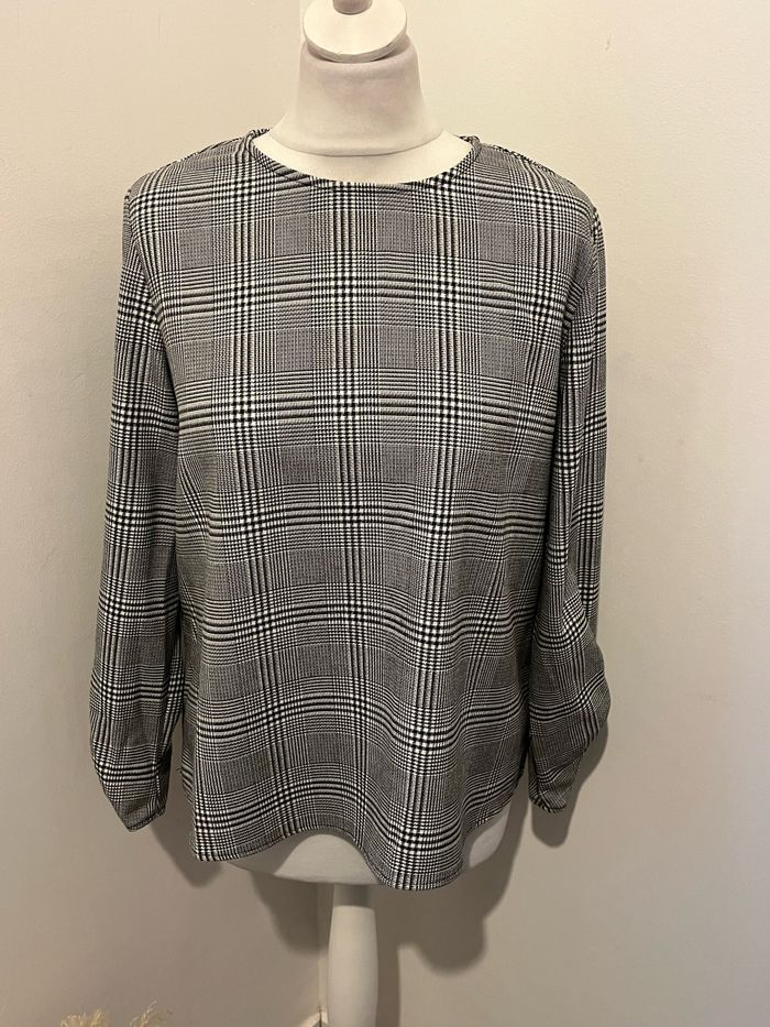 Blouse à carreaux Mango M