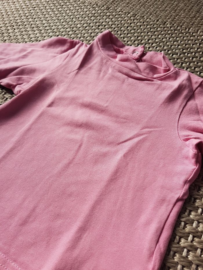 Lot de 3 t-shirts col roulé fille - 6 mois - photo numéro 4