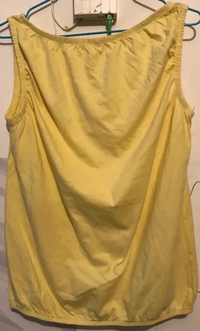 Haut femme uni débardeur jaune taille 44 - photo numéro 2
