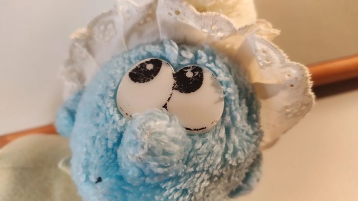 vintage peluche bébé schtroumpf - photo numéro 2