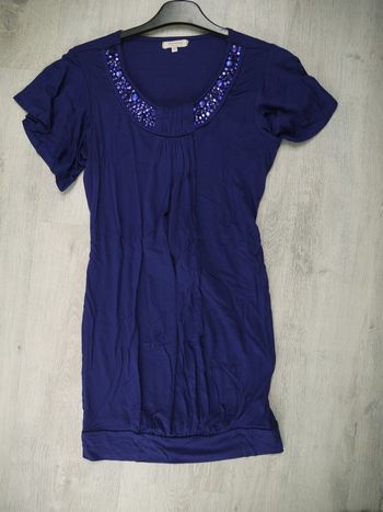 Robe grossesse maternité bleue XS