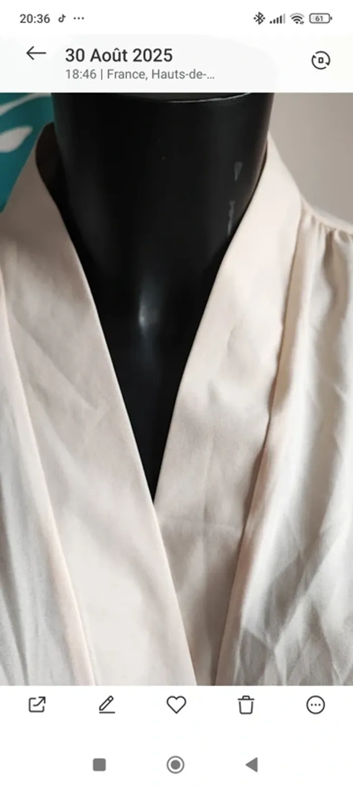 Blouse crème taille 36/38 - photo numéro 4