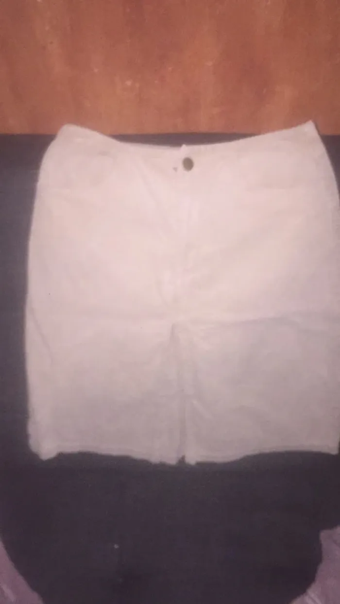 Jupe velour beige