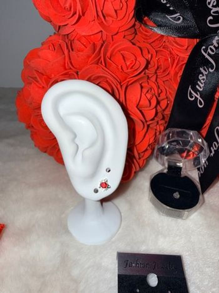 ❤️ Boucles d’oreilles rouge rubis – Élégance et éclat garanti ! ❤️