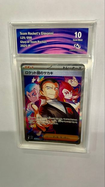 Carte Pokémon grader 10 , Giovanni de la team rocket