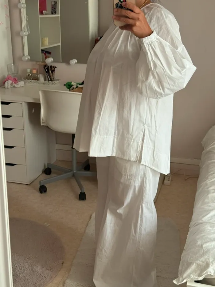 Ensemble popeline blanc - photo numéro 6