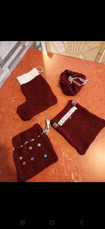 Ensemble chaussette de Noël et pochettes