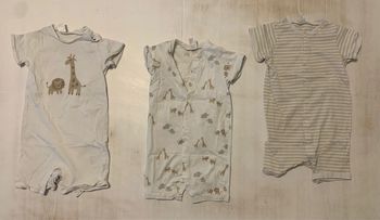 Lot 3 Barboteuse/pyjama court H&M 92cm