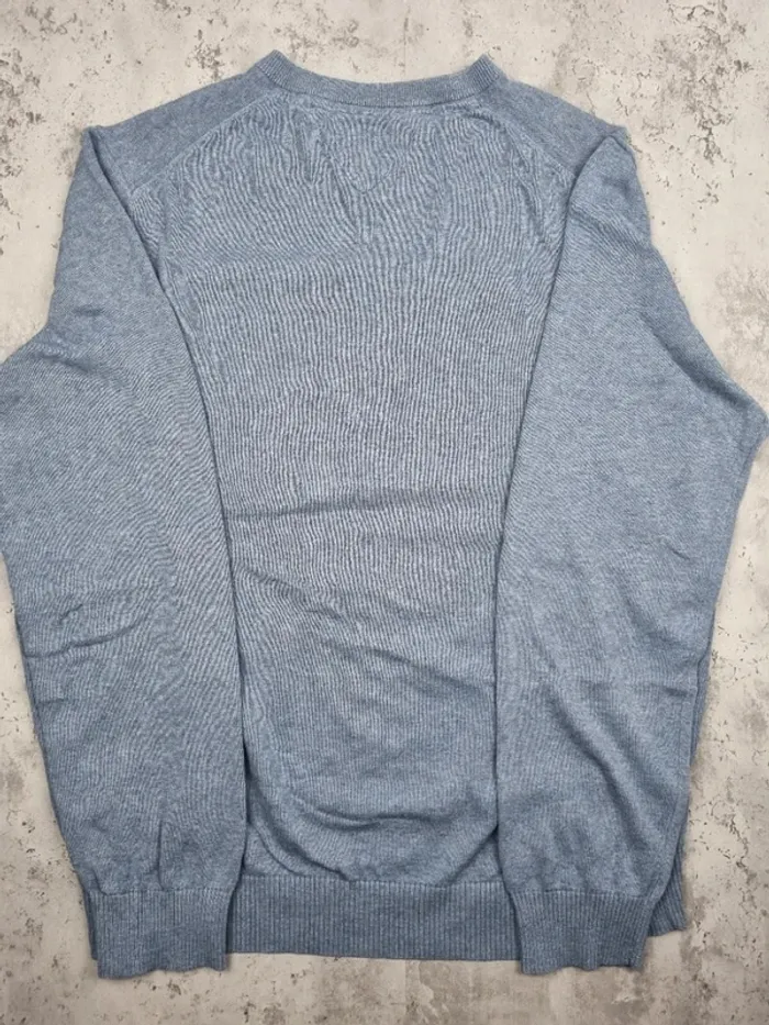 Pull col V Tommy Hilfiger bleu clair – Taille XL Homme - photo numéro 4