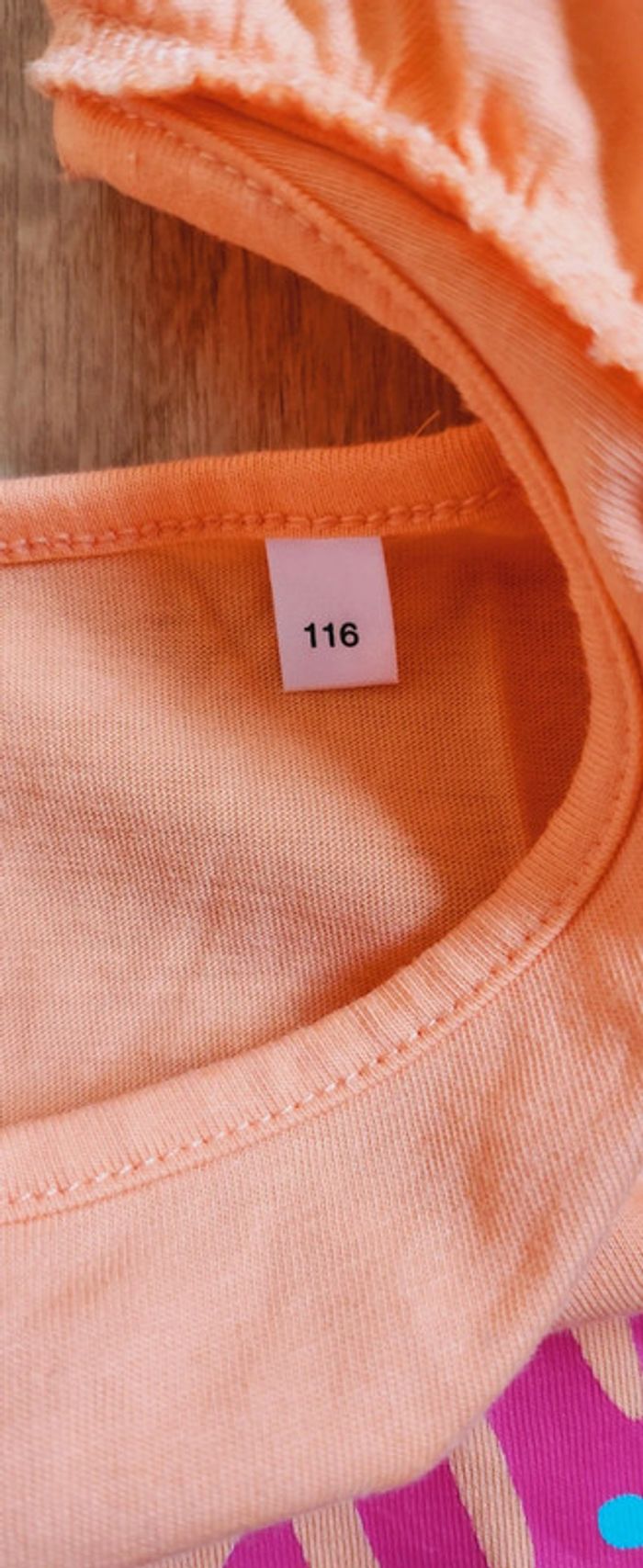 Débardeur fille orange perroquets sequins taille 6 ans 116 C&A - photo numéro 2