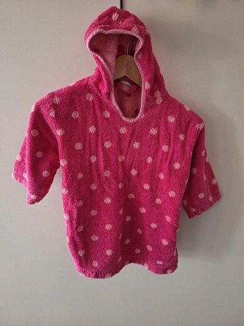 Poncho éponge bain piscine rose Vertbaudet 4 ans
