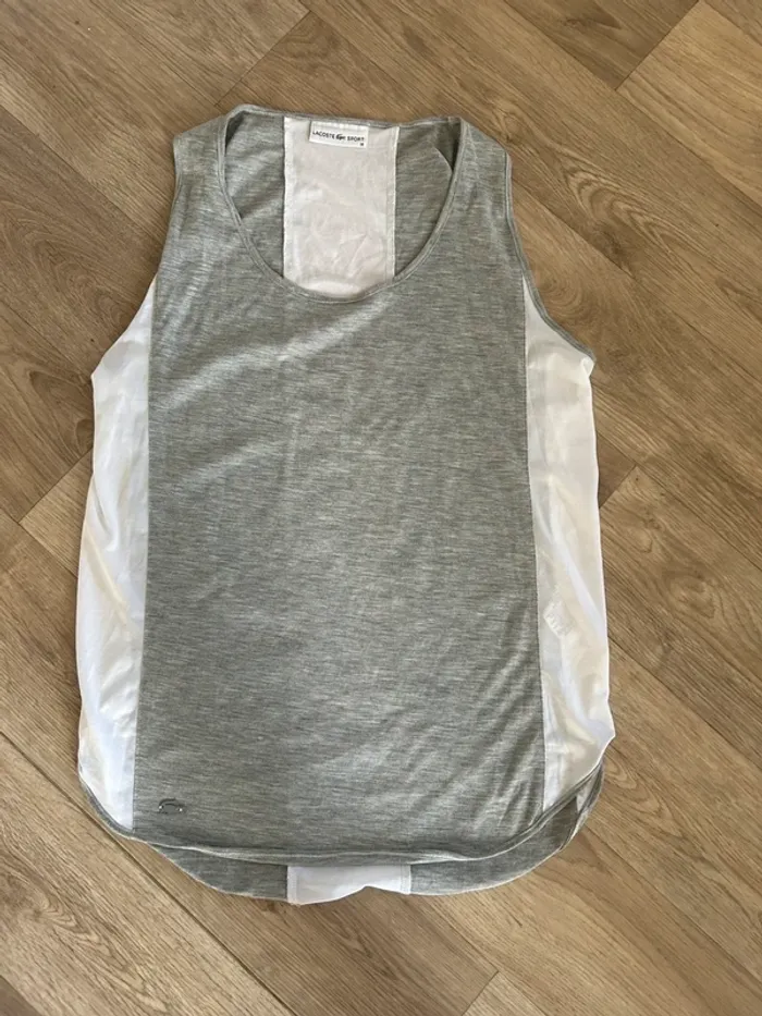 Lacoste, T-shirt, sans manches débardeur, sport femme, taille 38