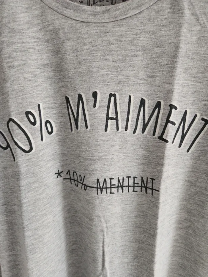 Tee-shirt manches courtes gris Celio M - photo numéro 6