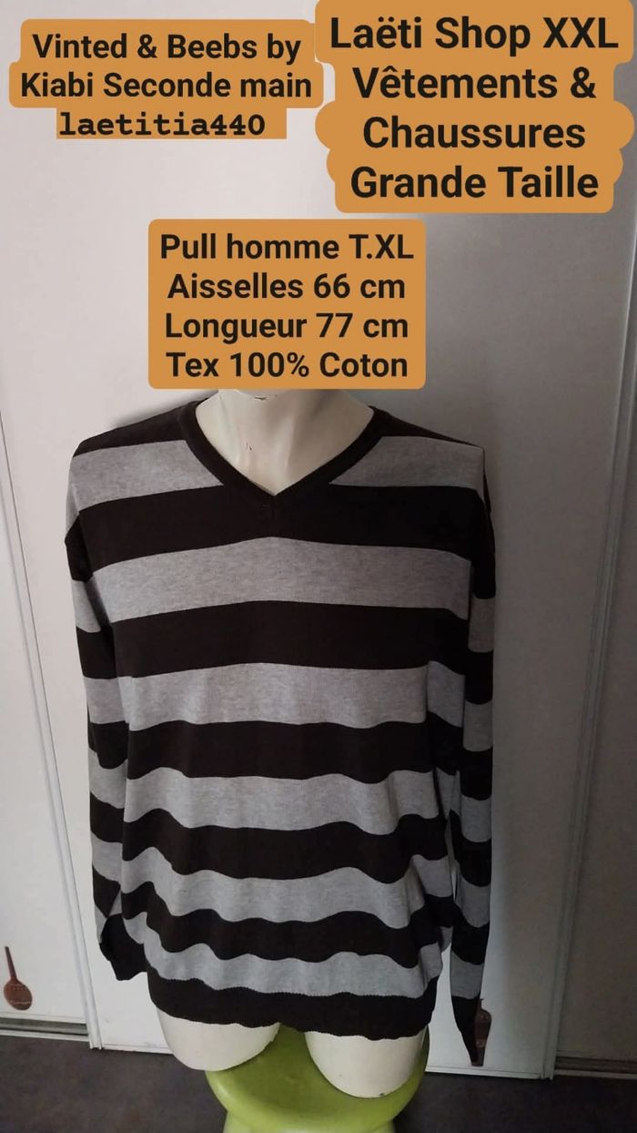 Pull homme T.XL Tex