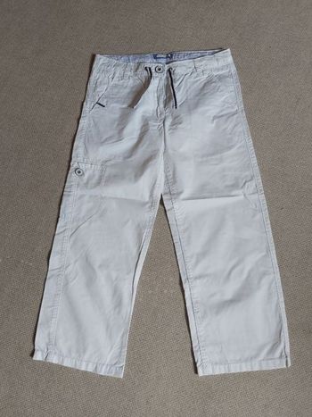 Pantacourt blanc style marin 12 ans - Okaïdi