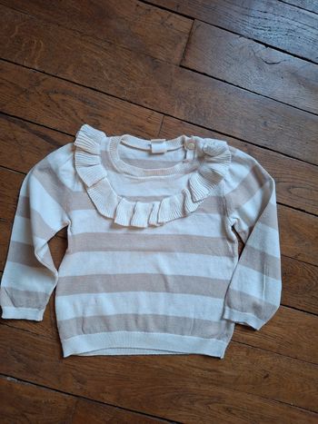 Pull h&m 18mois volants/marinière neuf