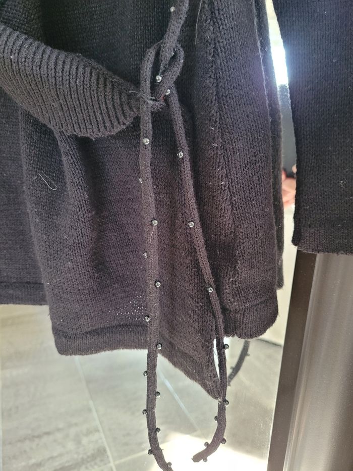 Gilet noir caché cœur - photo numéro 3