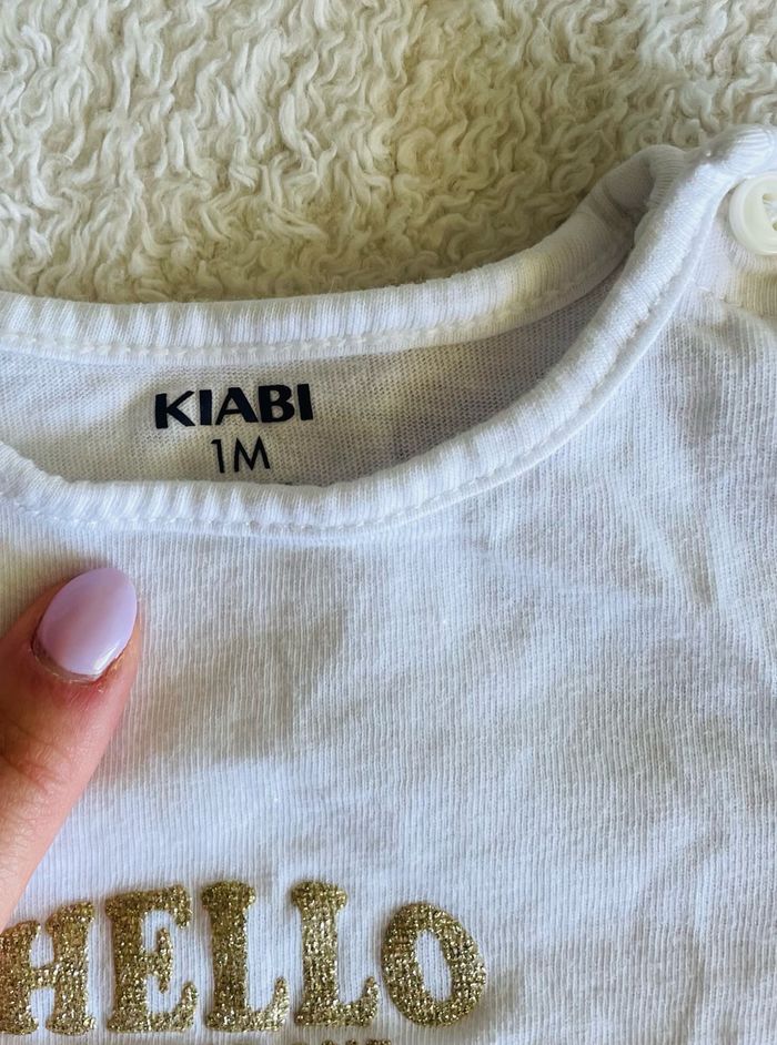 lot de 3 tee shirt manche longue « Kiabi » taille 1 mois - photo numéro 2