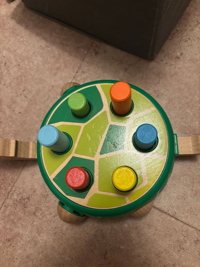 Jouet en bois à marteler tortue - photo numéro 2