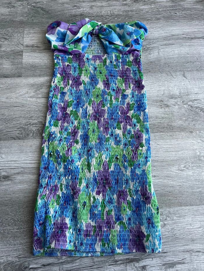 Robe bustier Bershka fleurie XS