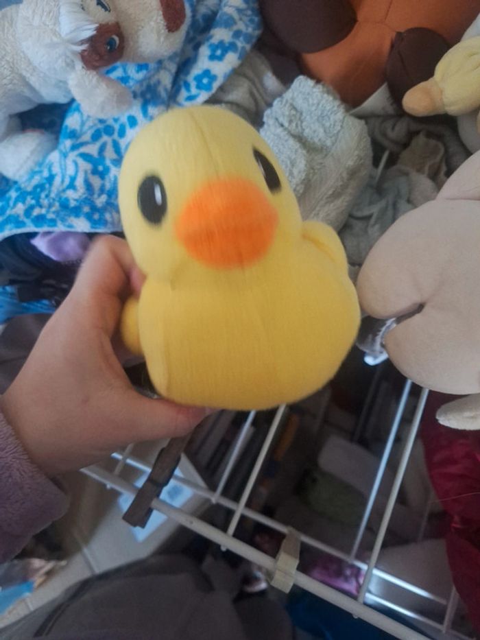 Doudou poussin canard jaune - photo numéro 3