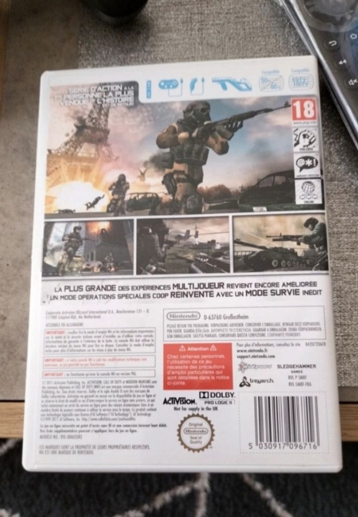 Jeux de Wii call of duty MW3 - photo numéro 2