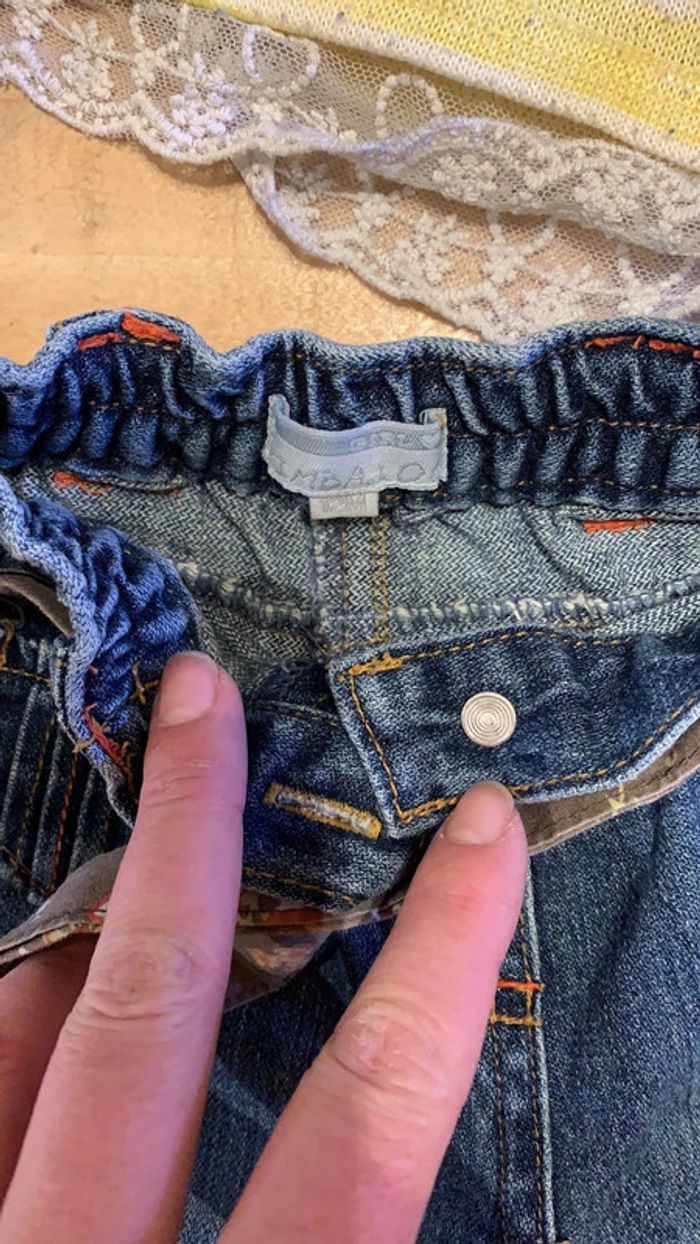 Ensemble jean et pull fin 12 mois en bon état - photo numéro 2