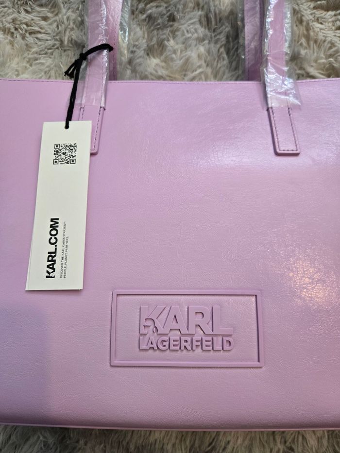 Sac cabas Karl Lagerfeld rose lilas – Neuf avec étiquette & dustbag - photo numéro 5