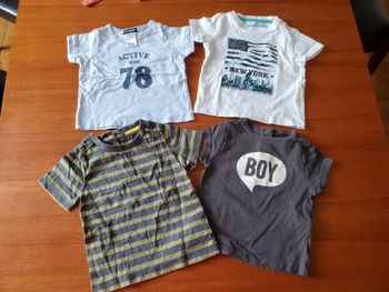 Lot 4 t-shirts manches courtes 6mois