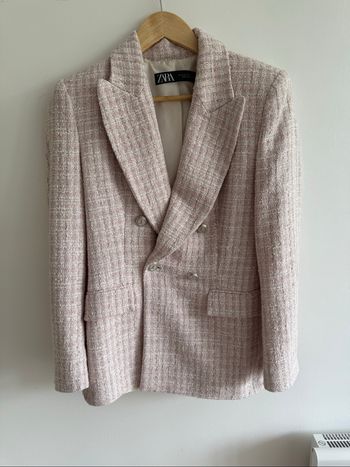 Blazer veste rose avec boutons argenté Zara taille 38 M