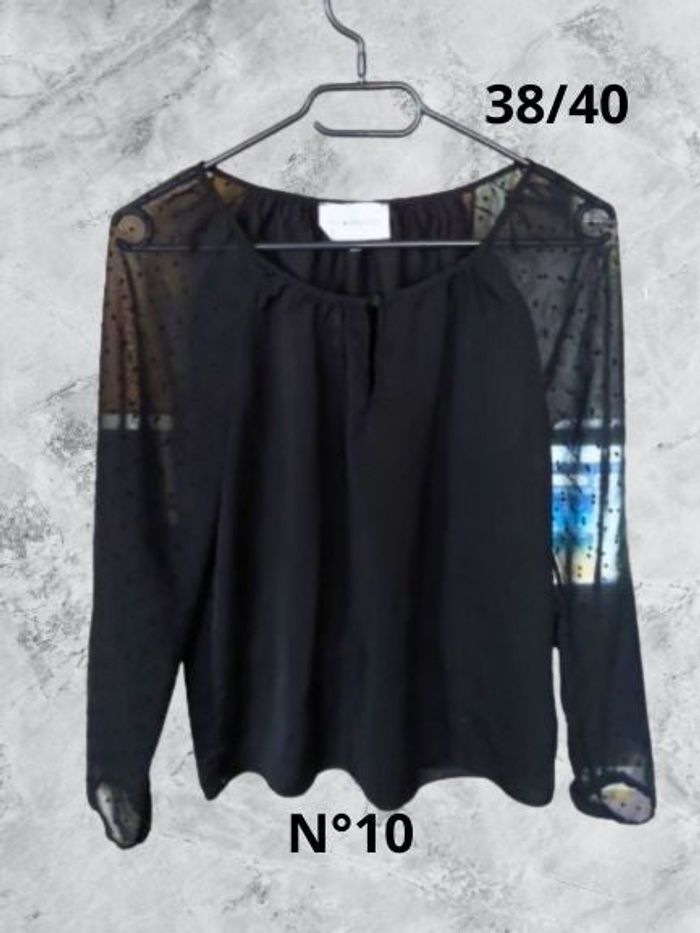N°10 Blouse noir T38/40. Sud express.