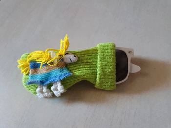 Etui à lunettes poney en tricot